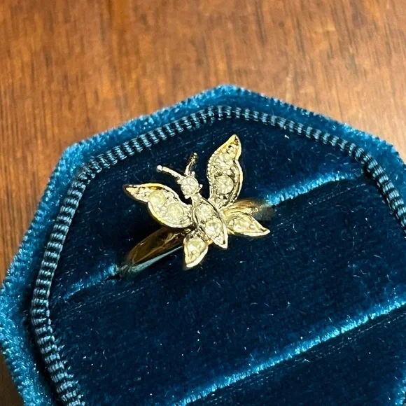 Vintage 14k Gold Filled Butterfly Ring - Picture 4 of 5